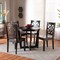 Baxton Studio Brava Modern and Contemporary Dark Brown Finished Wood 5-Piece Dining Set 179-11385-10898-Zoro - alternate 9
